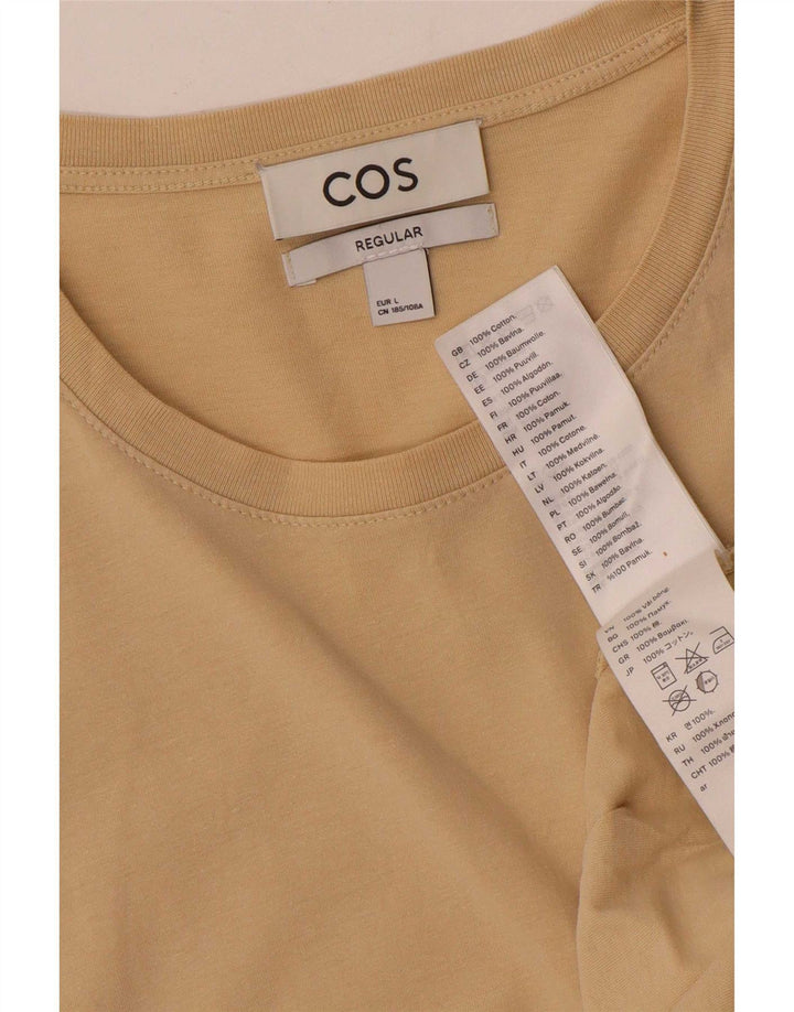 T-shirt regolare da uomo Cos Top grande in cotone beige