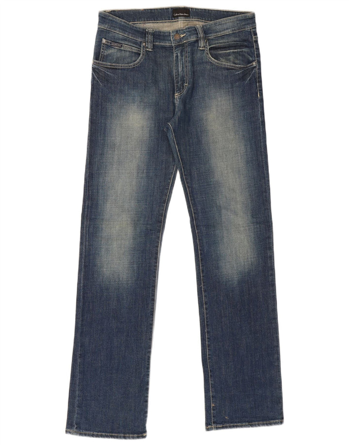 Jeans dritti da uomo Calvin Klein W34 L34 cotone blu