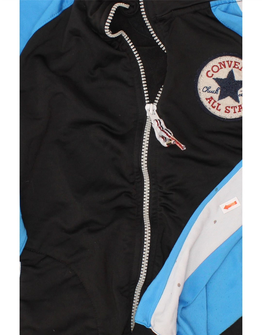 Giacca da tuta da ragazzo CONVERSE 10-11 anni, blocco colore nero medio