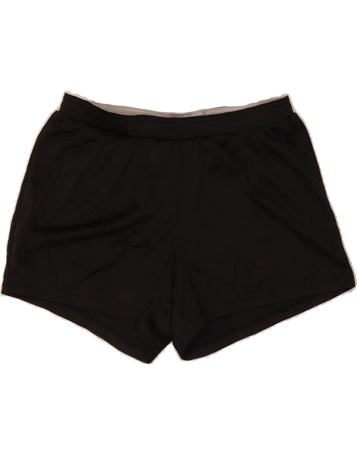 CHAMPION Womens Sport Shorts UK 12 Medium  Black Polyester Vintage Champion and Second-Hand Champion from Messina Hembry 