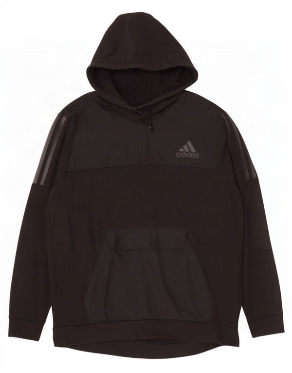 Felpa con cappuccio da uomo Adidas XL in cotone nero