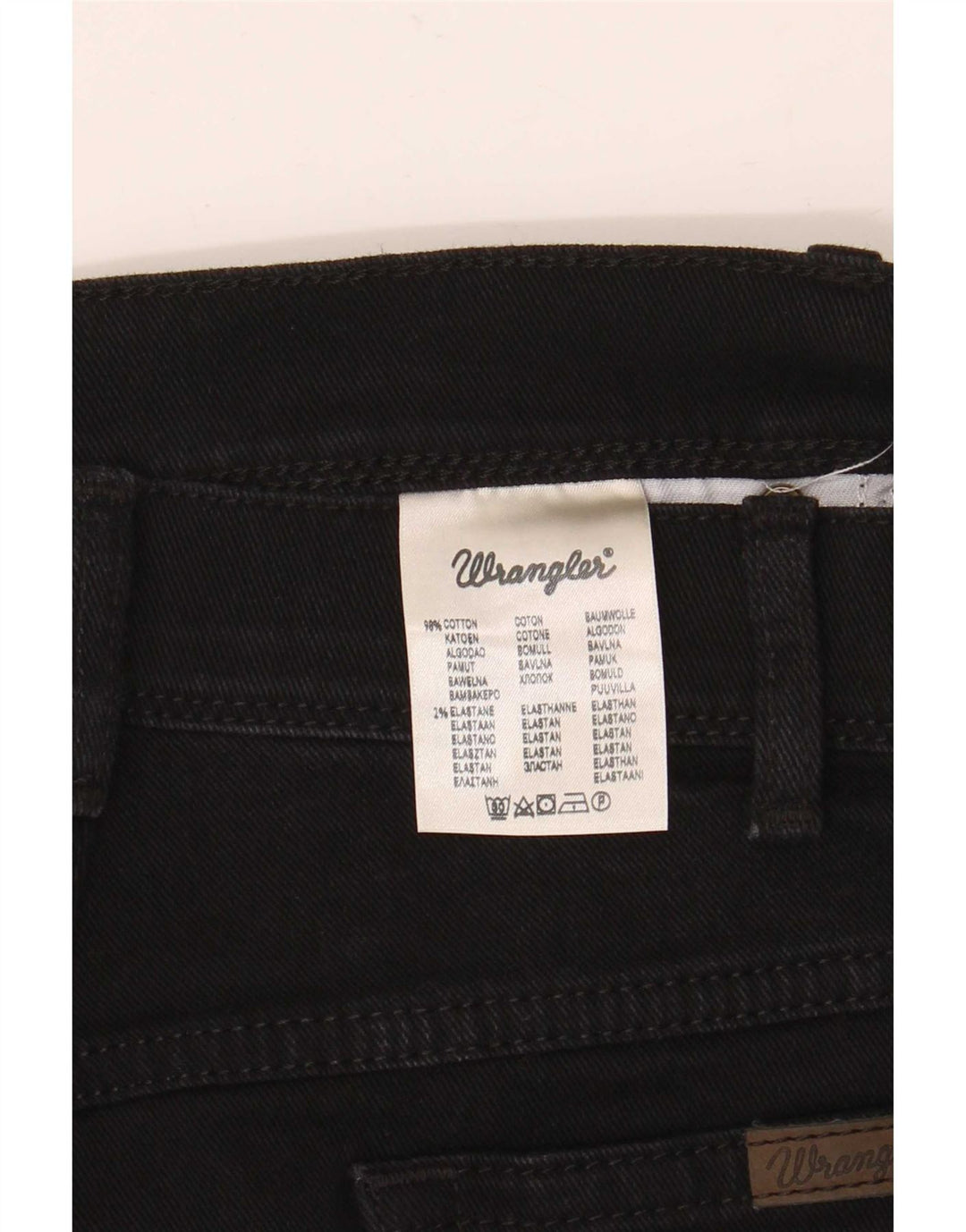 Jeans dritti vestibilità regolare da donna Wrangler W40 L30 cotone nero