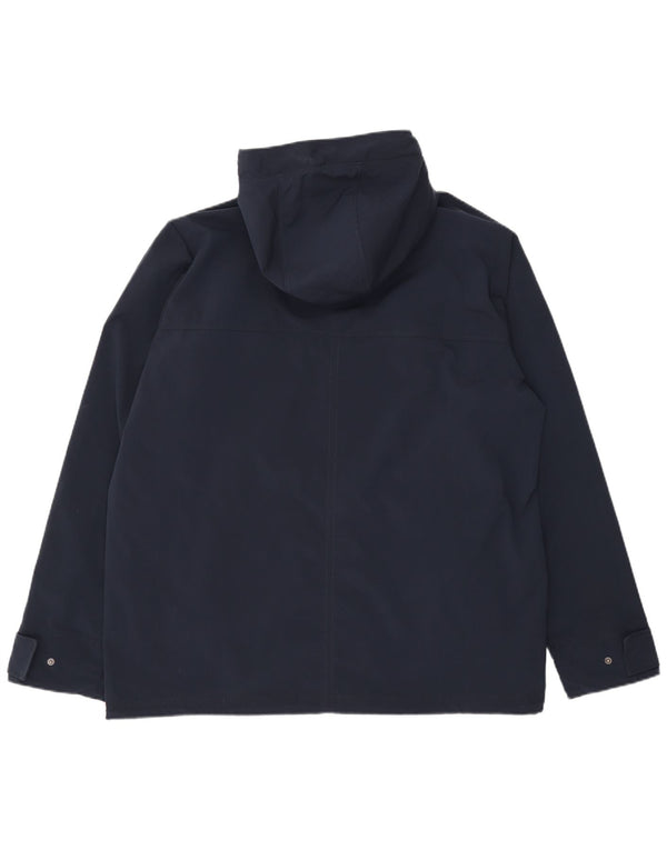 Giacca a vento con cappuccio da uomo Jack Wolfskin UK 48 2XL poliestere blu navy