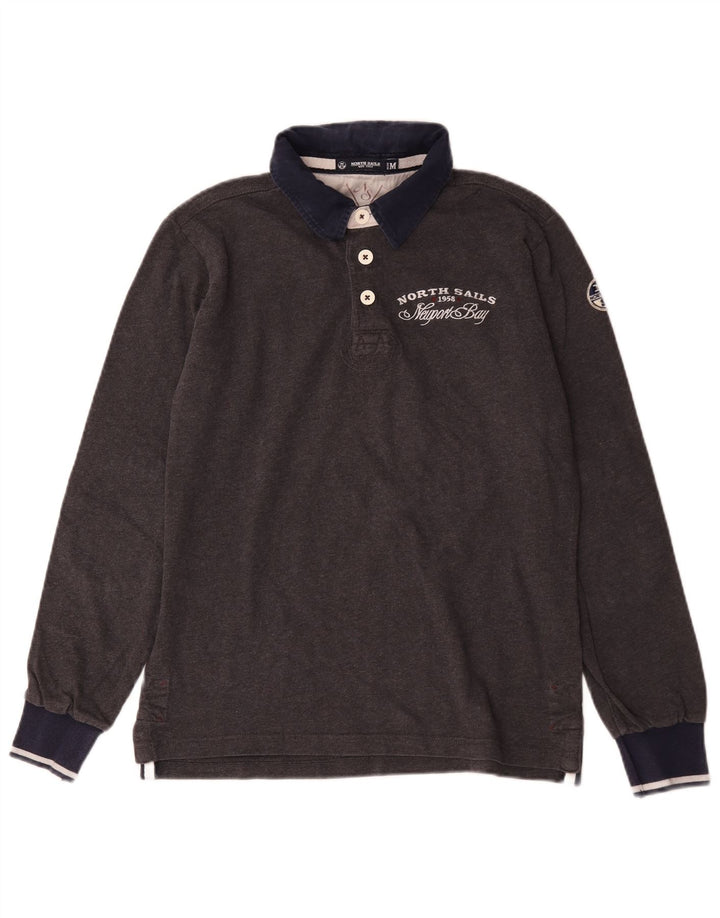 Polo da rugby grafica da uomo North Sails color grigio medio