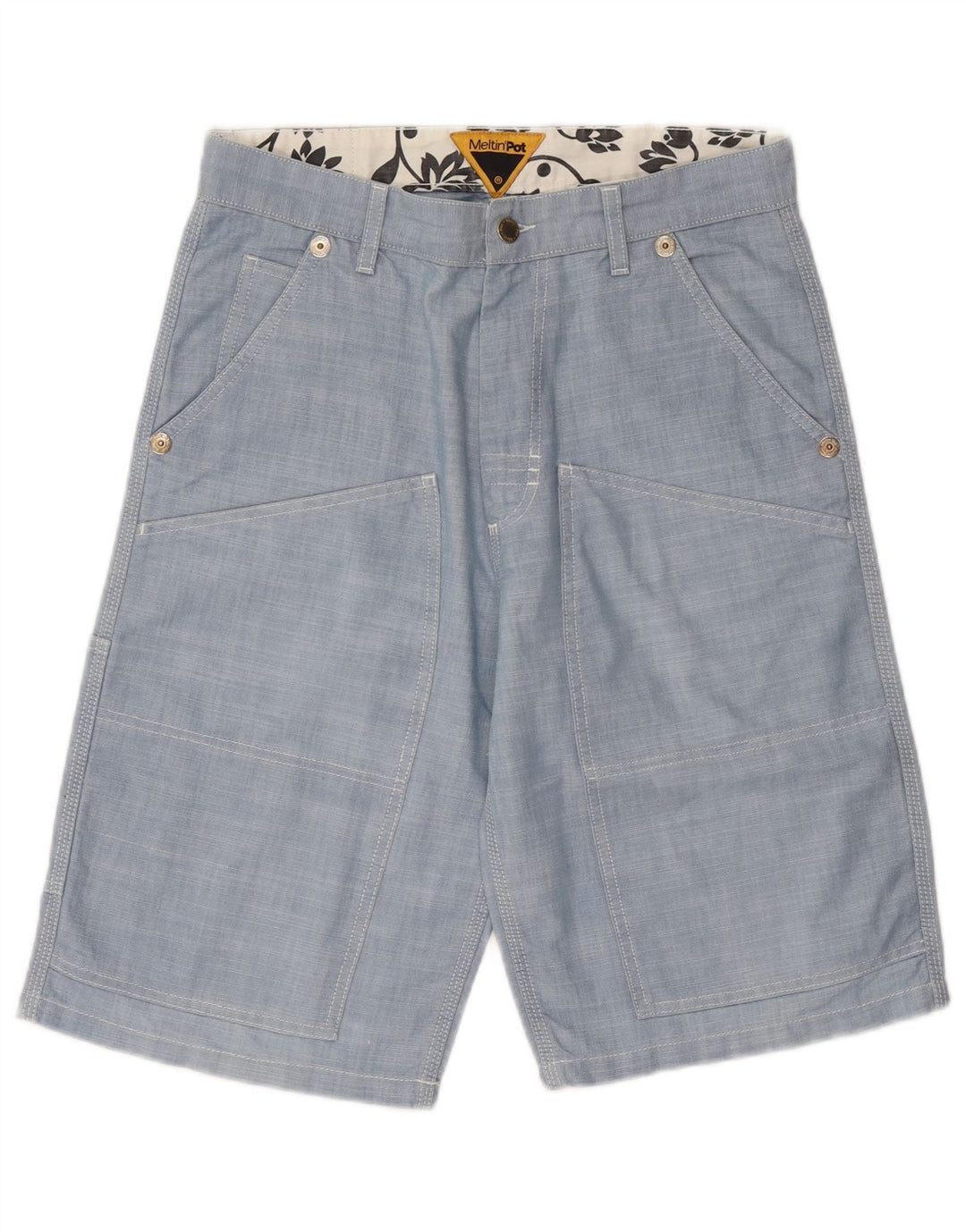 Pantaloncini cargo da uomo Meltin' Pot W30 Blu medio