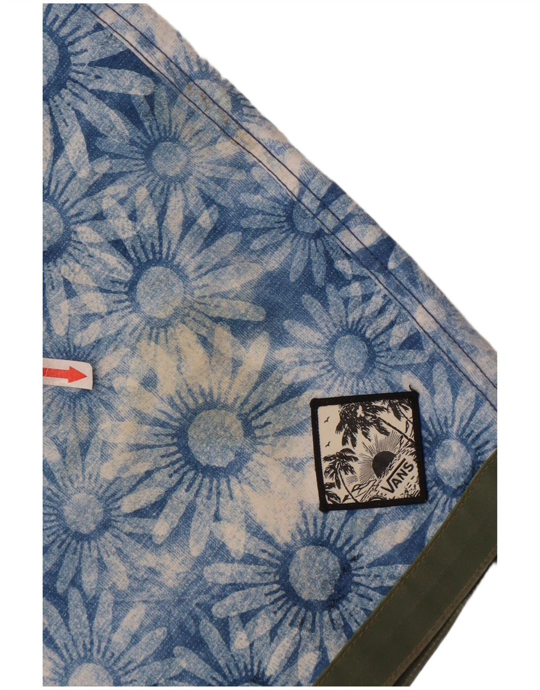 Pantaloncini da bagno da uomo Vans grandi in poliestere floreale blu
