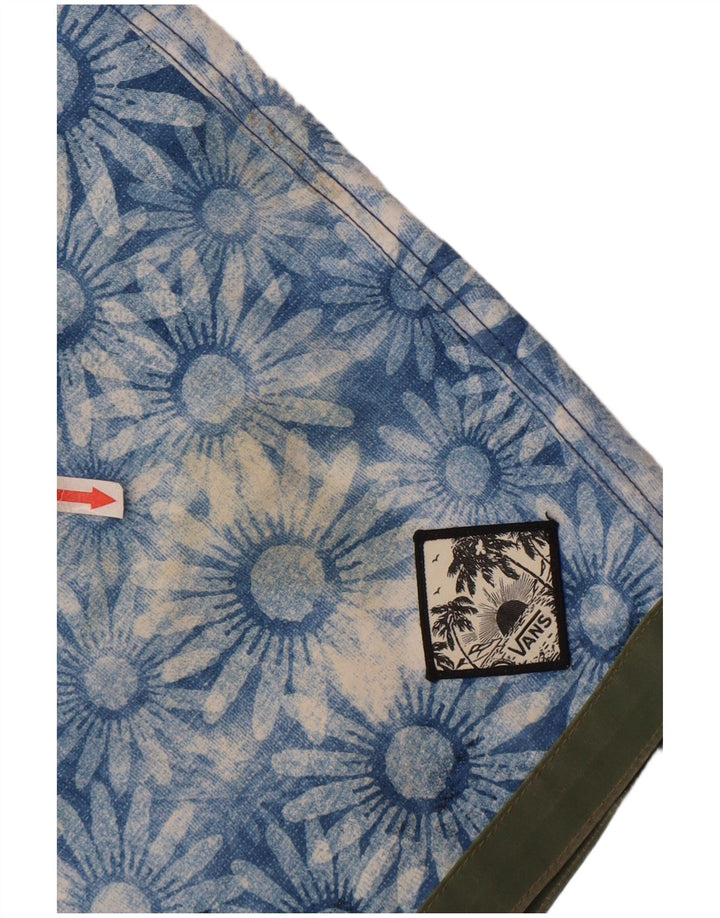 Pantaloncini da bagno da uomo Vans grandi in poliestere floreale blu
