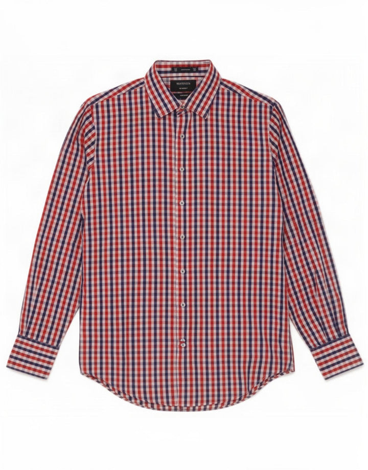 Camicia da uomo Easy Care Van Heusen taglia 39 cotone a quadretti multicolore medio