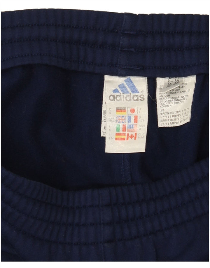 Pantaloni da tuta da uomo Adidas UK 38/40 Poliestere blu navy medio