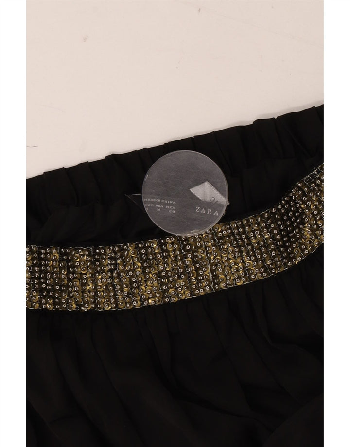 Gonna lunga plissettata ZARA da donna media W28 nera
