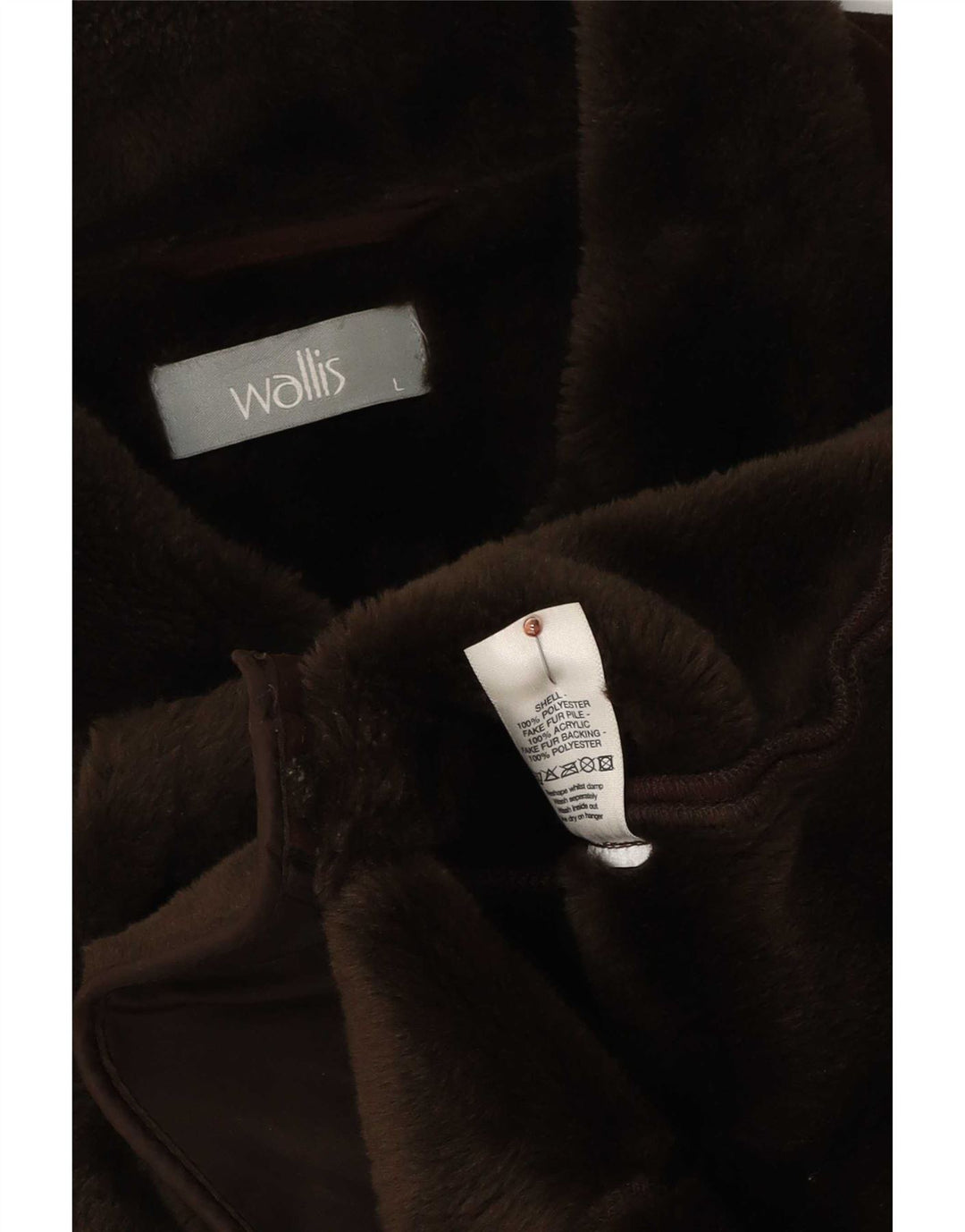 Cappotto Sherpa oversize da donna Wallis UK 16 grande acrilico marrone