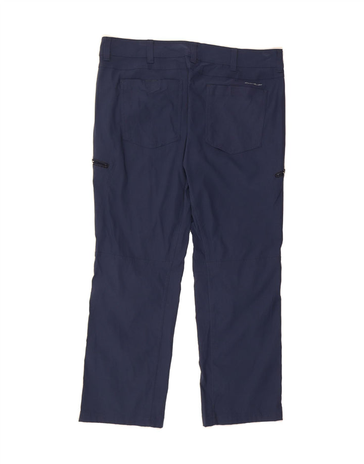 EDDIE BAUER Womens Straight Cargo Trousers W38 L30 Navy Blue Nylon Vintage Eddie Bauer and Second-Hand Eddie Bauer from Messina Hembry 