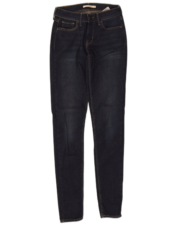 Jeans Levi's da donna 710 super skinny W27 L32 cotone blu navy