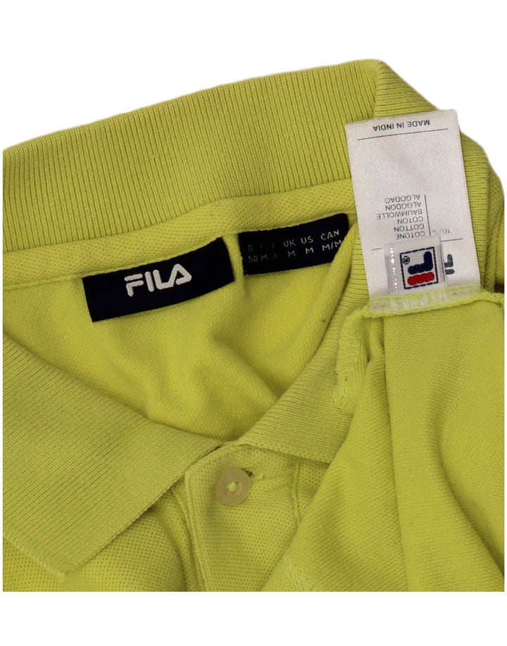 Polo da uomo Fila in cotone verde medio