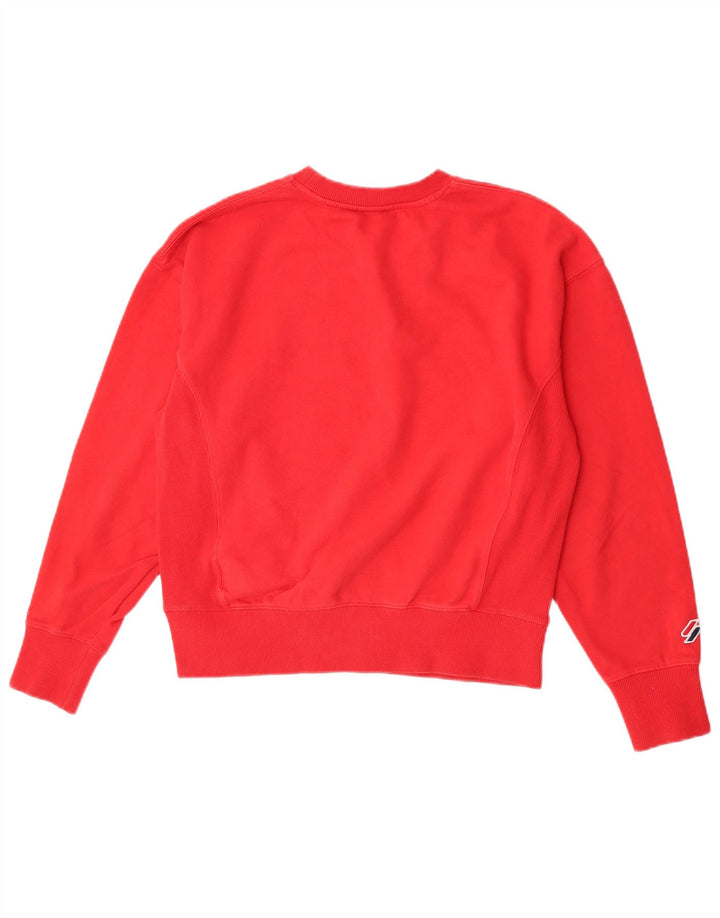 Felpa grafica da donna Superdry Jumper UK 12 Medium Red Cotton