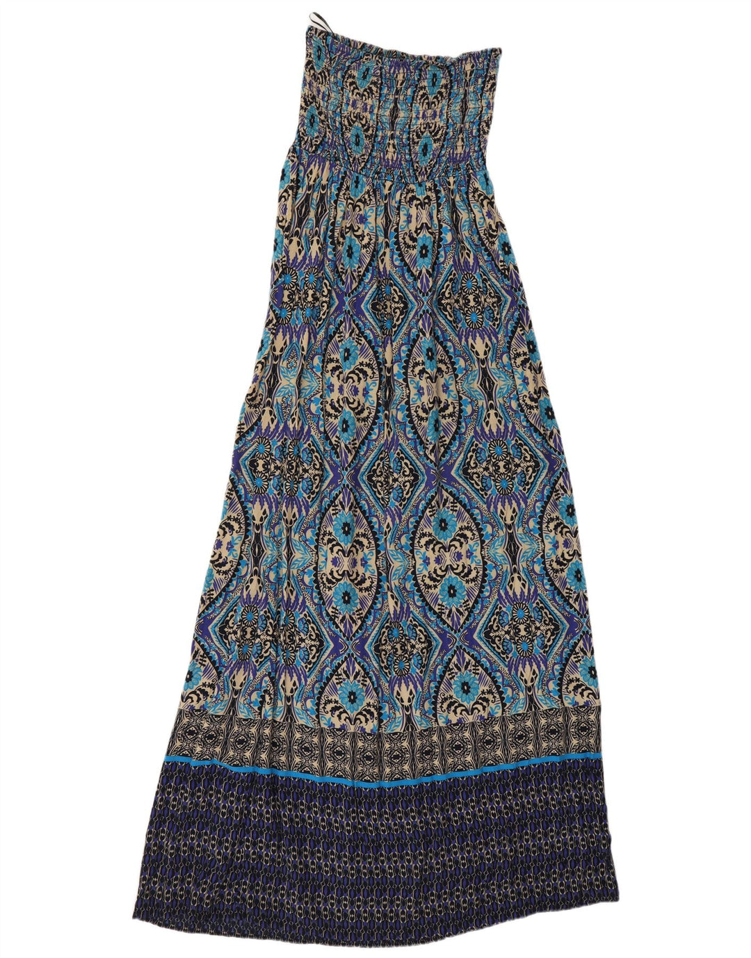 Abito lungo senza spalline da donna Monsoon UK 8 Piccolo Paisley multicolore