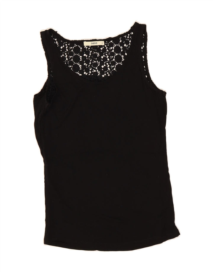 OASIS Womens Sleeveless Blouse Top UK 6 XS Black Viscose Vintage Oasis and Second-Hand Oasis from Messina Hembry 