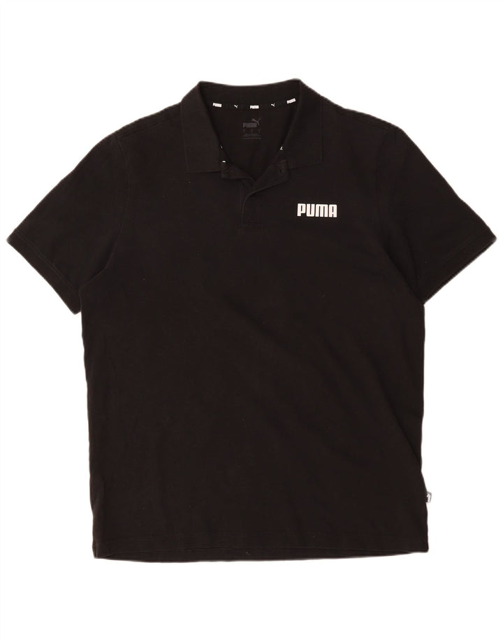 Polo PUMA da uomo grande in cotone nero