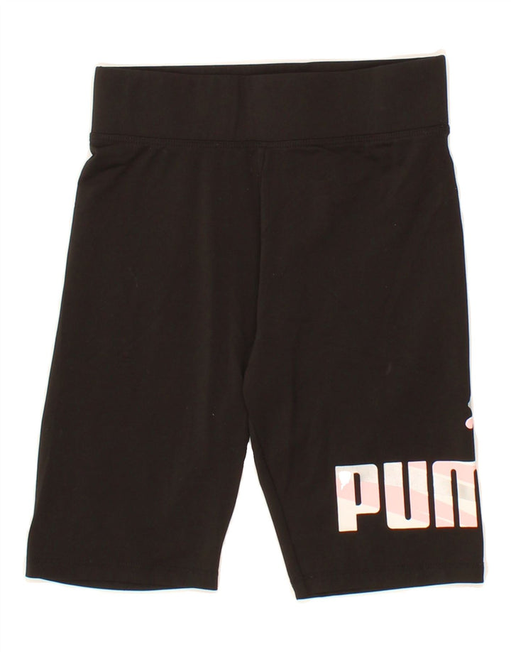 PUMA Boys Sport Shorts 10-11 Years Large Black Polyester Vintage Puma and Second-Hand Puma from Messina Hembry 