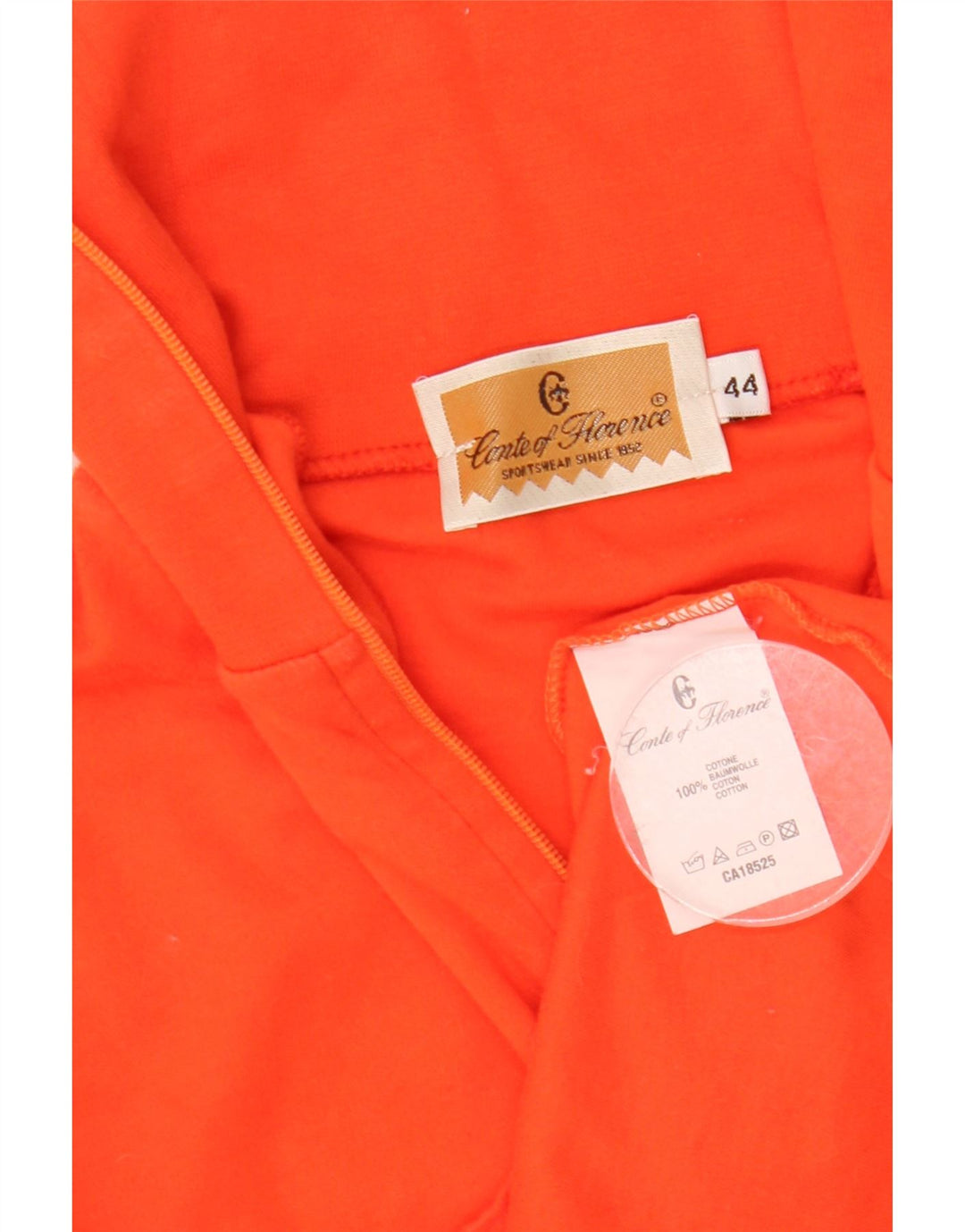 Conte of Florence Top da donna con zip e collo a maniche lunghe IT 44 Arancione medio