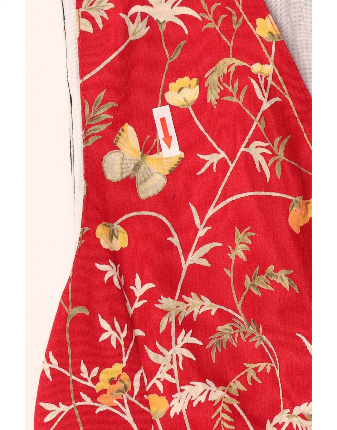 Gilet regolare da uomo vintage piccolo floreale rosso