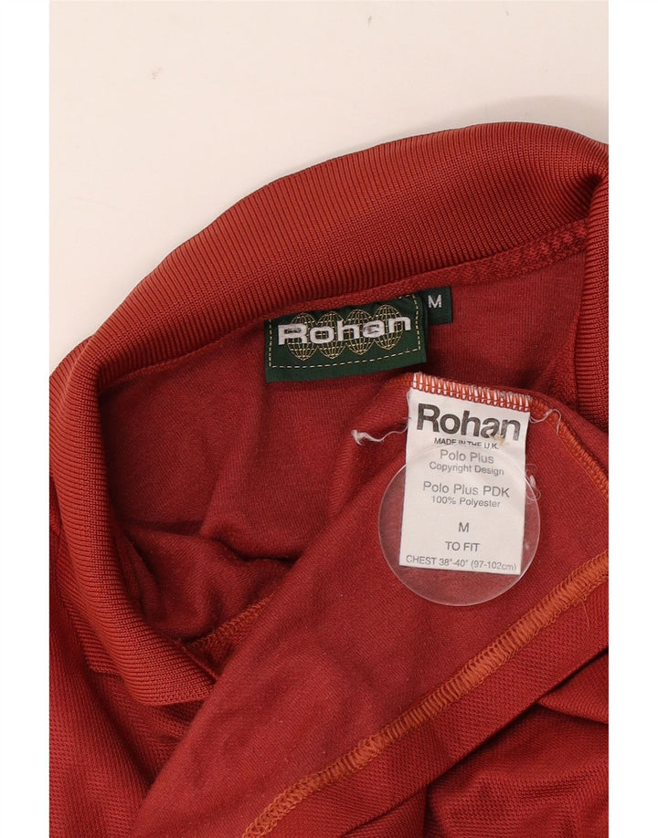 Polo da uomo Rohan in poliestere rosso medio