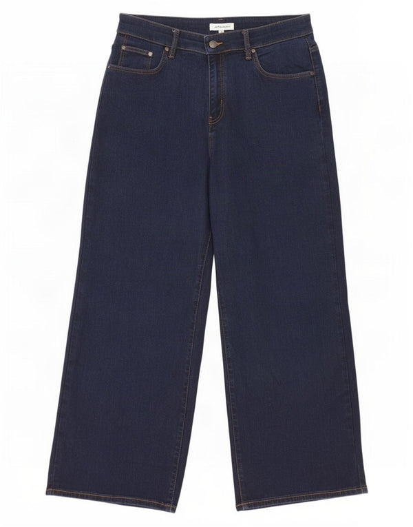 Jeans a gamba larga da donna Marks & Spencer UK 16 Large W34 L28 Blu navy