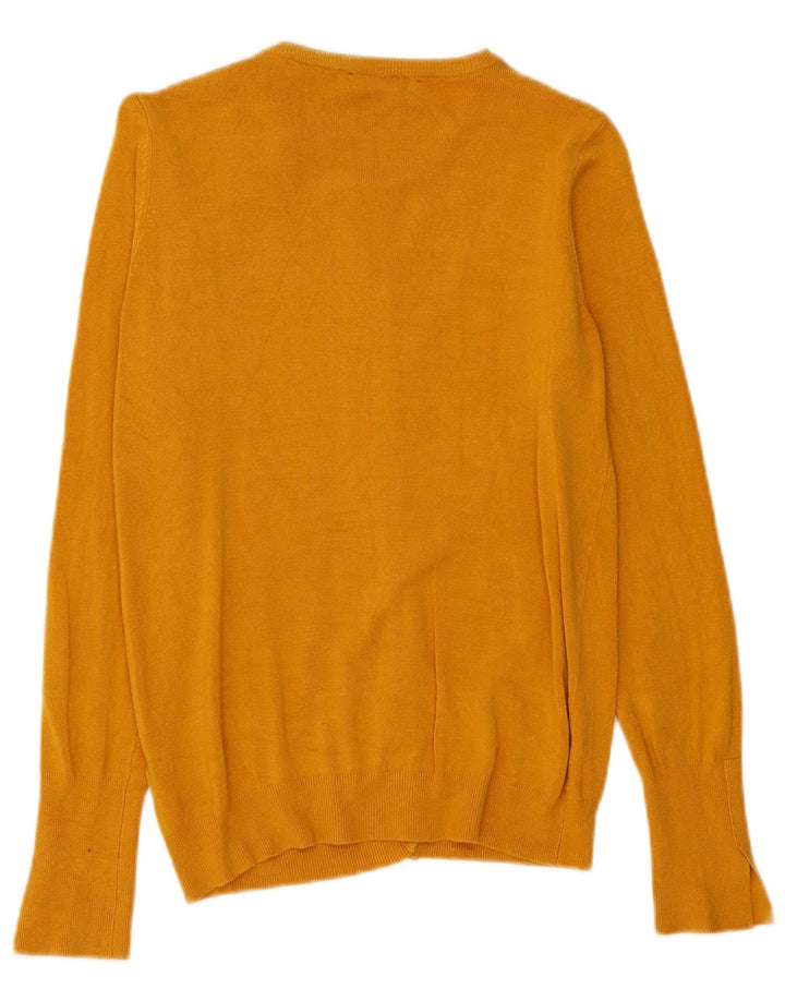 Maglione cardigan da donna Zara UK 12 viscosa giallo medio