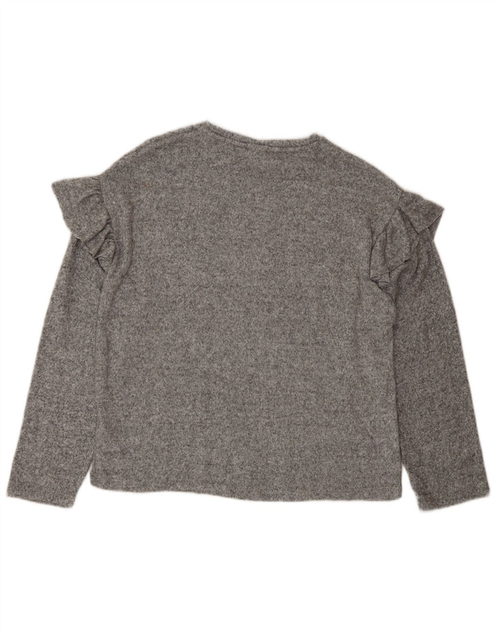 Top Zara per ragazze a maniche lunghe 13-14 anni in poliestere mélange grigio