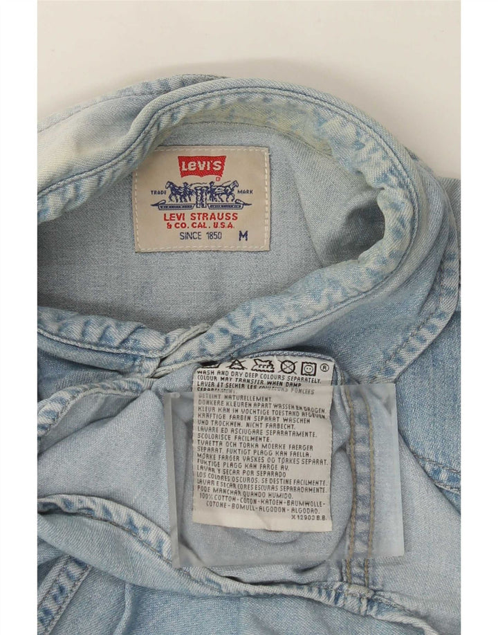 Camicia di jeans da uomo Levi's in cotone blu medio