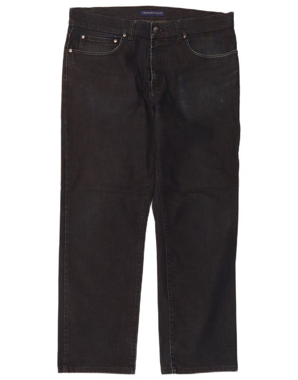 Jeans Straight Uomo Trussardi W38 L29 Cotone Blu Navy