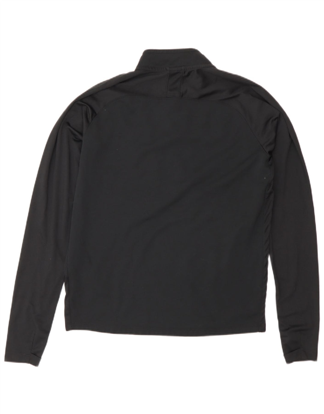 Top della tuta da ginnastica Nike da uomo con collo e zip, piccolo, in poliestere nero