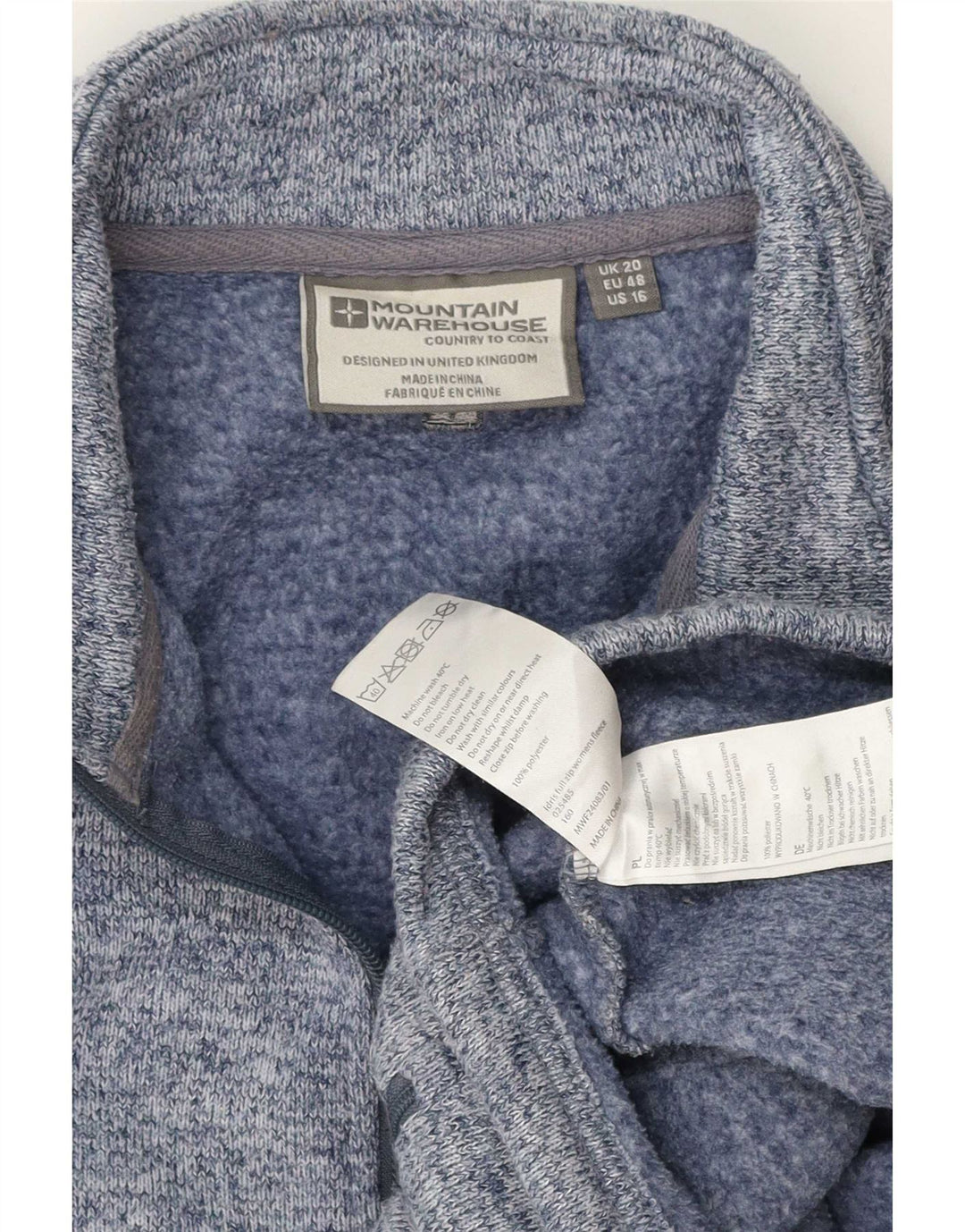 Giacca da tuta da donna Mountain Warehouse UK 20 2XL Blu screziato