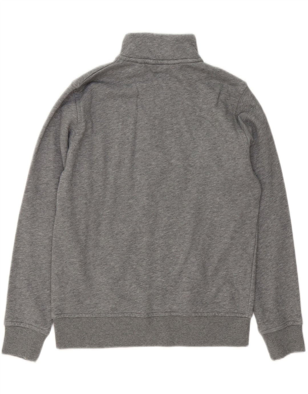 Felpa Gant da bambino con zip e collo, 13-14 anni, in cotone grigio