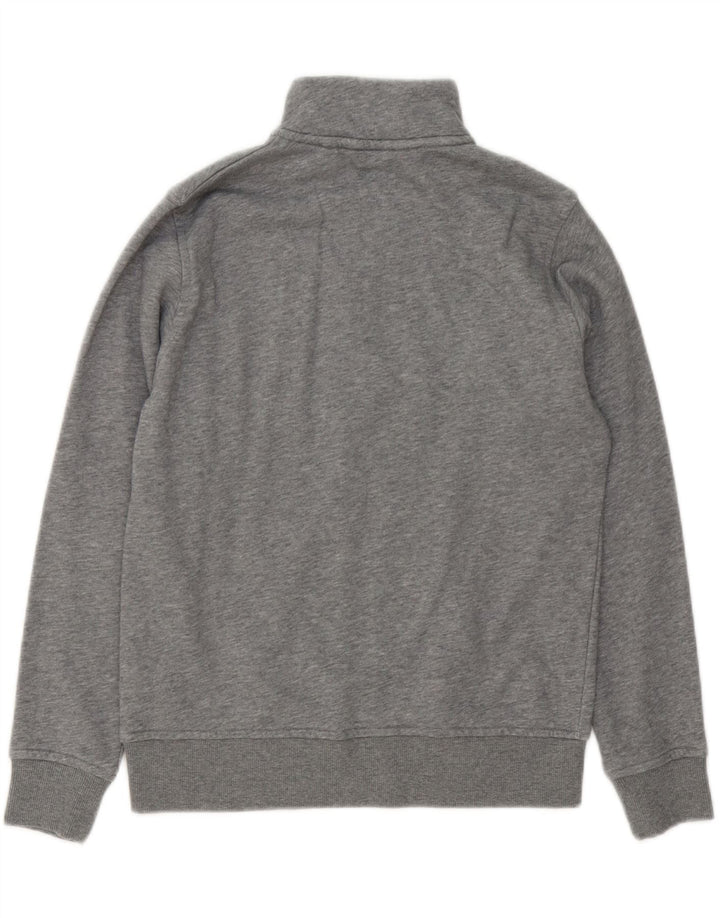 Felpa Gant da bambino con zip e collo, 13-14 anni, in cotone grigio