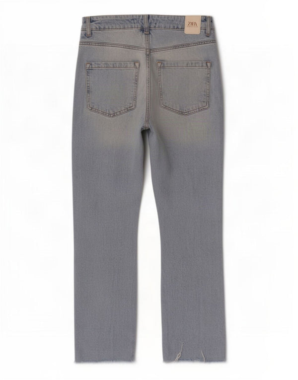 Jeans slim invecchiati da donna Zara EU 34 2XS W24 L28 cotone blu