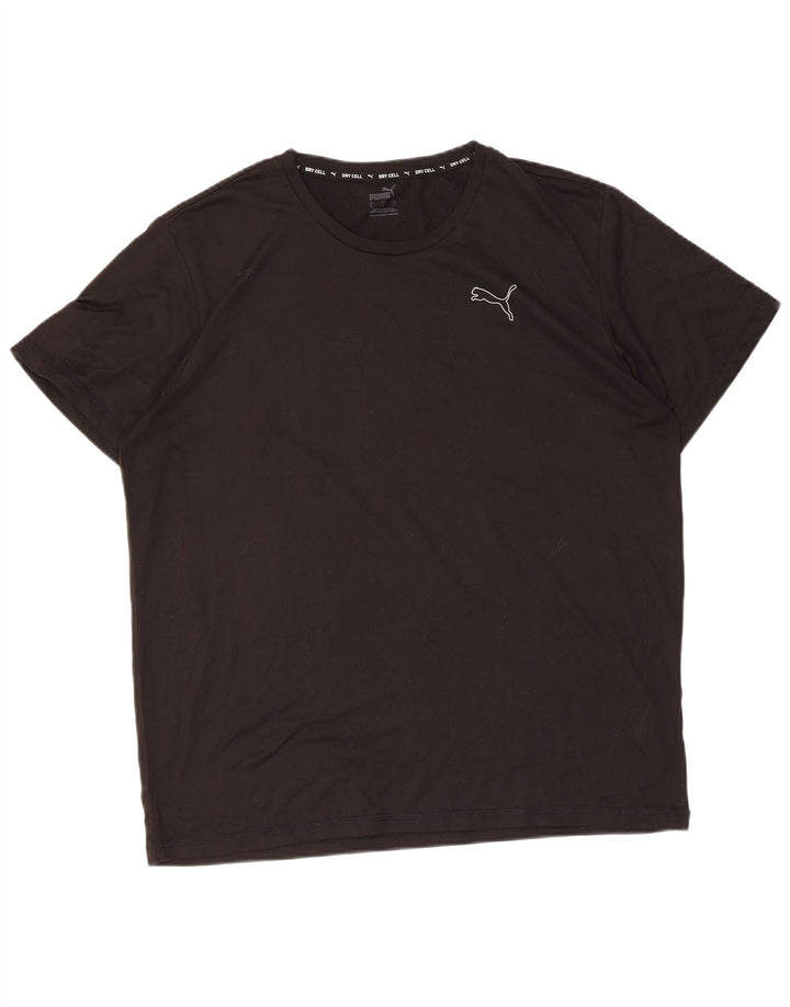 T-shirt da uomo Puma Top Large nera in poliestere