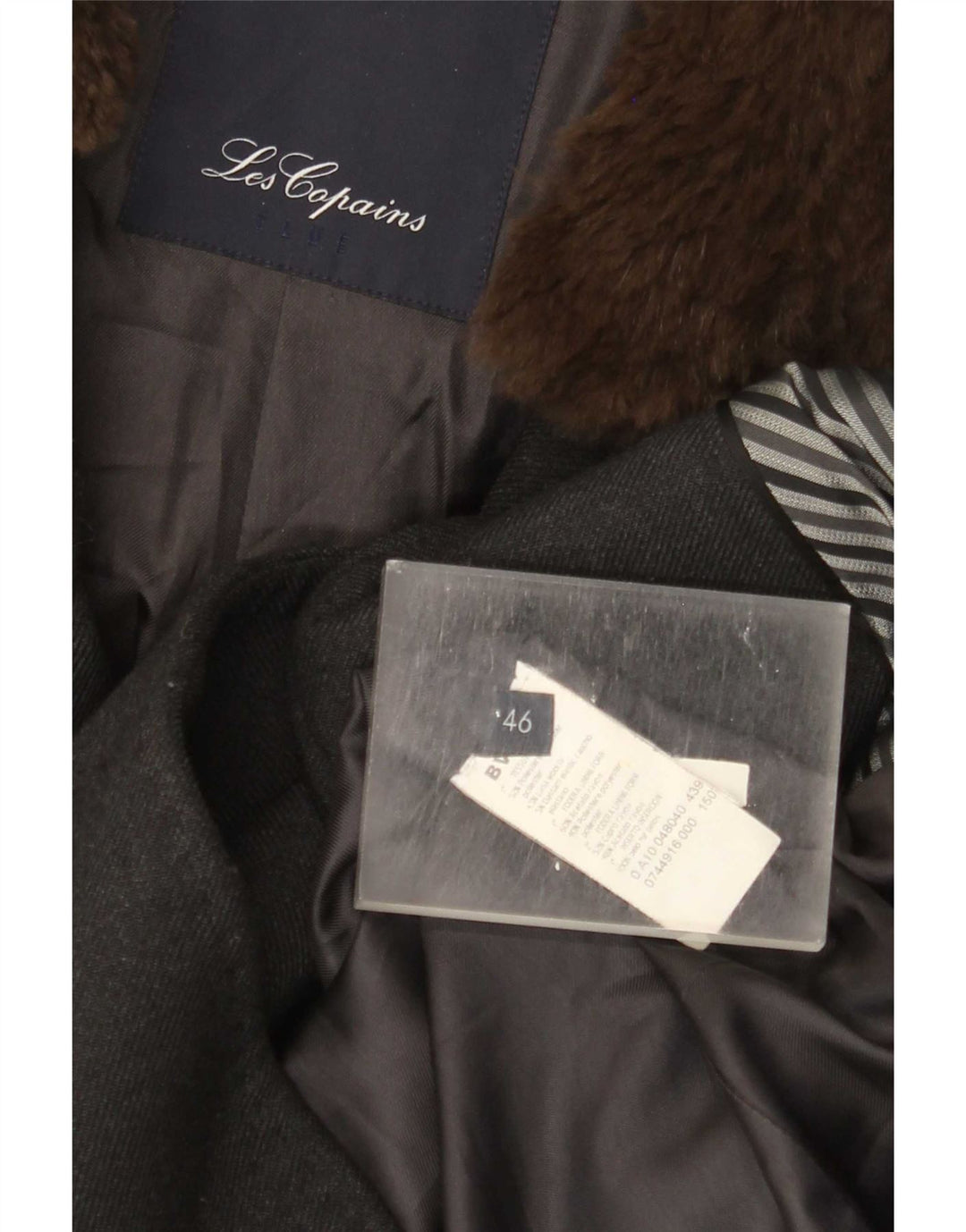 Cappotto Donna Les Copains IT 46 Large Grigio Poliestere