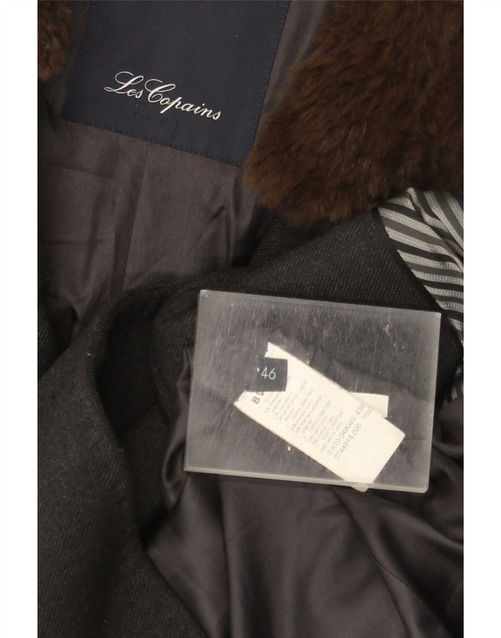 Cappotto Donna Les Copains IT 46 Large Grigio Poliestere
