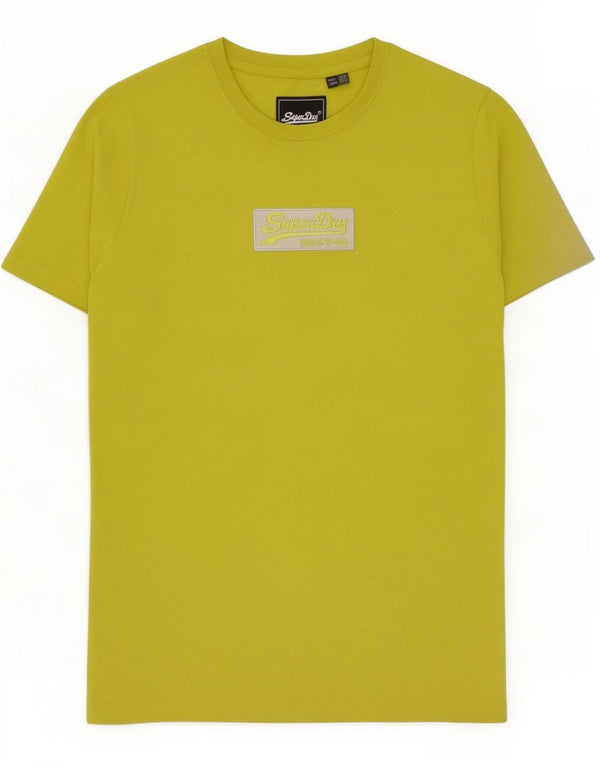T-shirt grafica da donna Superdry Top UK 10 Small in cotone giallo