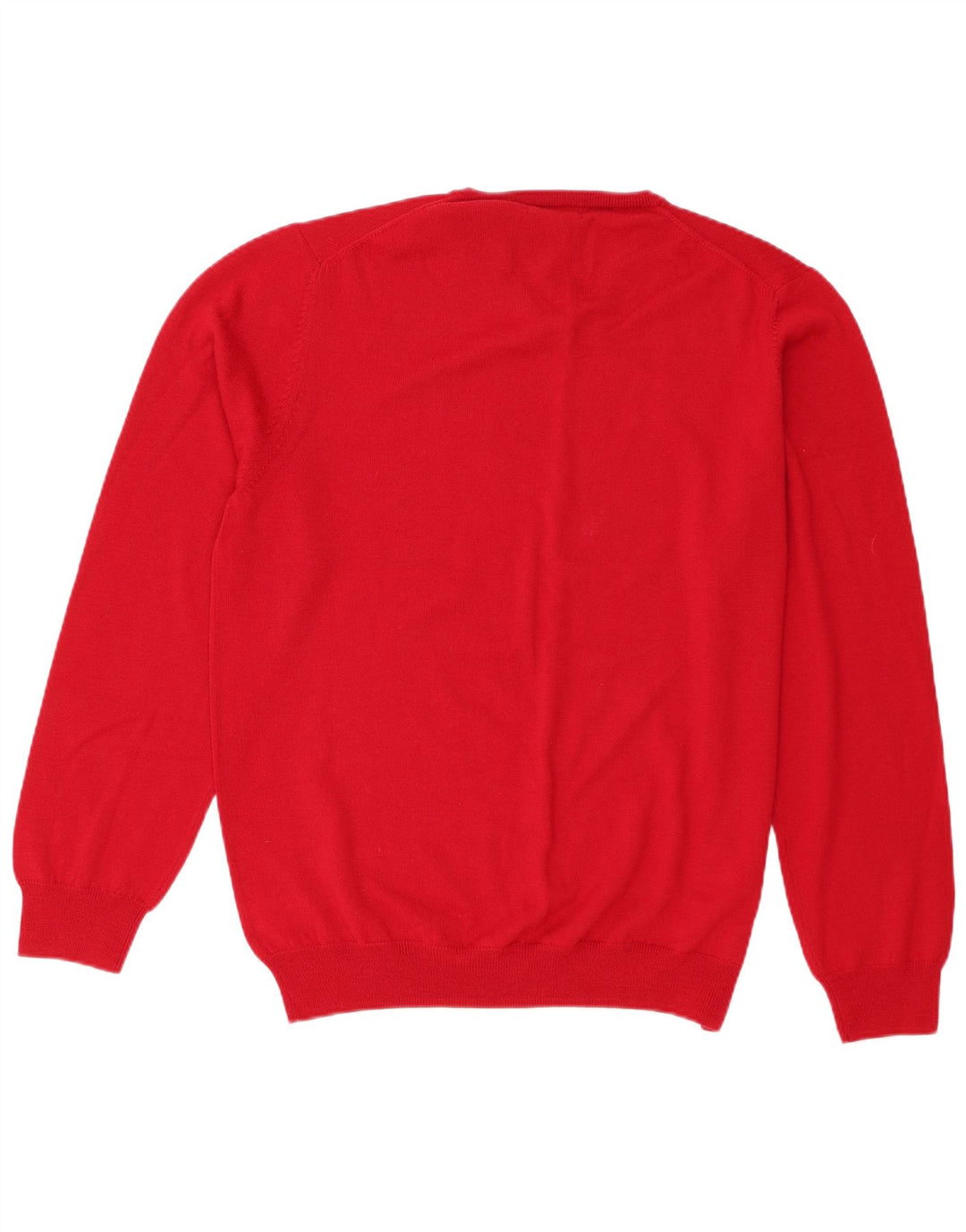 Maglione da uomo con scollo a V Stone Bay XL in lana merino rossa