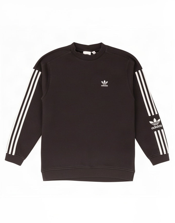 Felpa grafica da uomo Adidas Maglione piccolo cotone nero