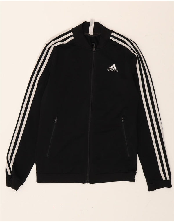 Giacca da tuta da donna Adidas UK 4/6 XS poliestere a righe nere