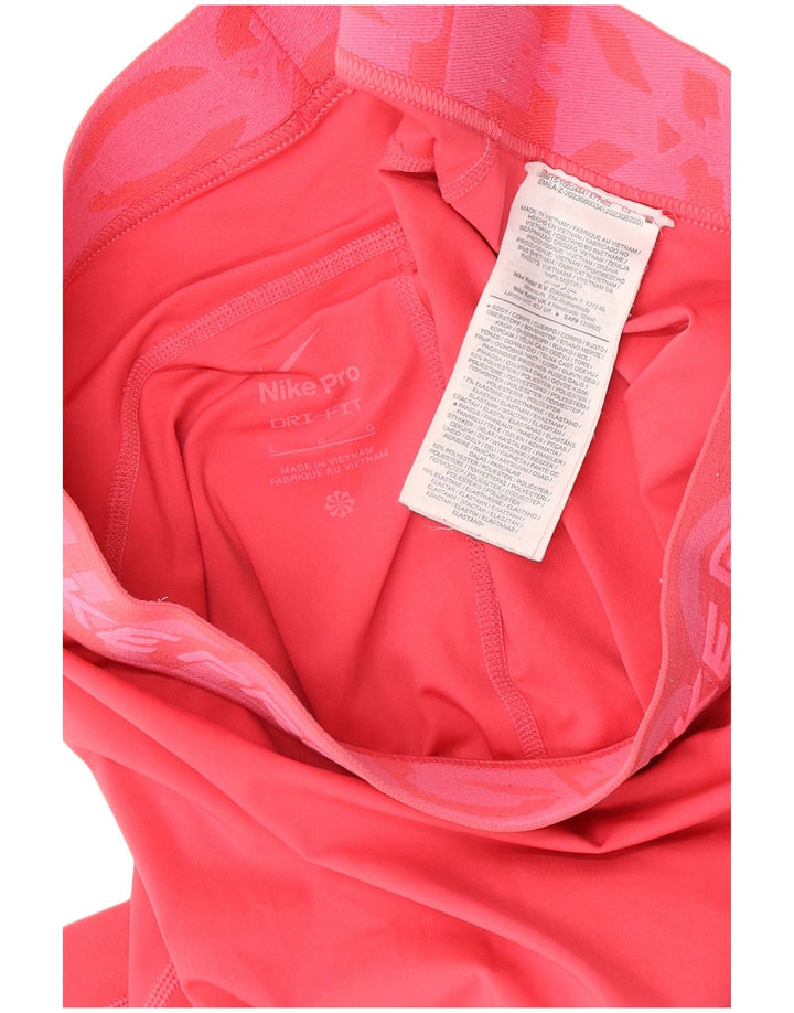 Leggings Nike Dri Fit Graphic Capri da donna UK 14 Large Pink Poliestere