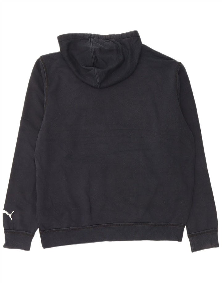 Felpa con cappuccio grafica da uomo Puma Large blu navy