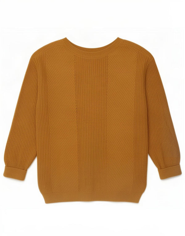 Maglione maglione con scollo a barca da donna Marks & Spencer UK 14 Cotone giallo medio