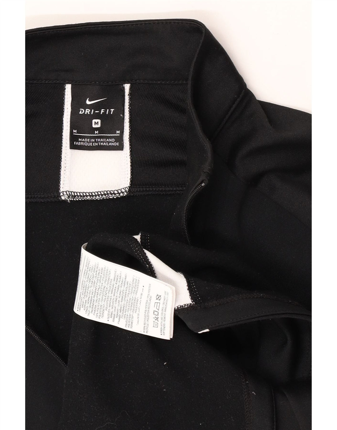 Felpa da uomo Nike Dri Fit con zip e collo, maglione color block medio nero