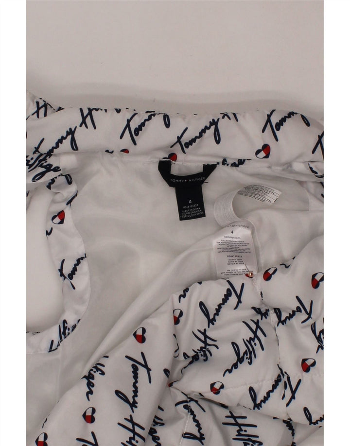 TOMMY HILFIGER Gilet imbottito con grafica per ragazze 3-4 anni Poliestere bianco
