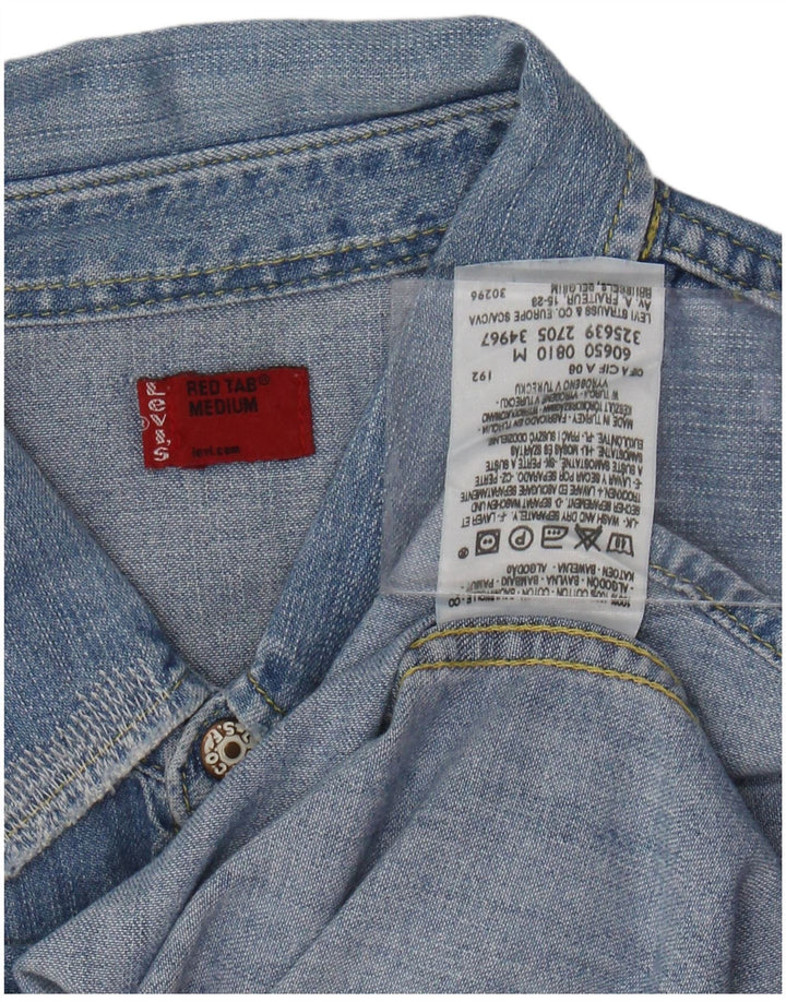 LEVI'S Camicia di jeans da uomo in cotone blu medio