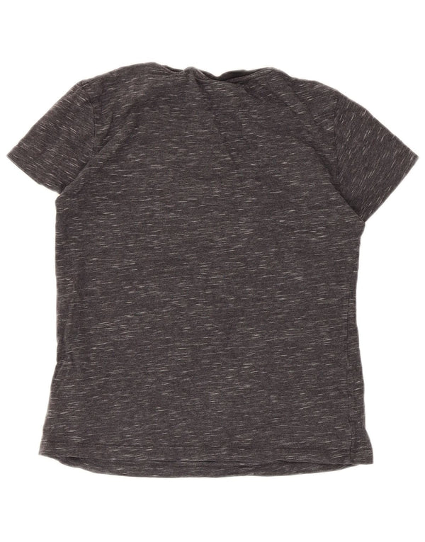 T-shirt grafica da donna Adidas Top UK 12 cotone chiazzato grigio medio